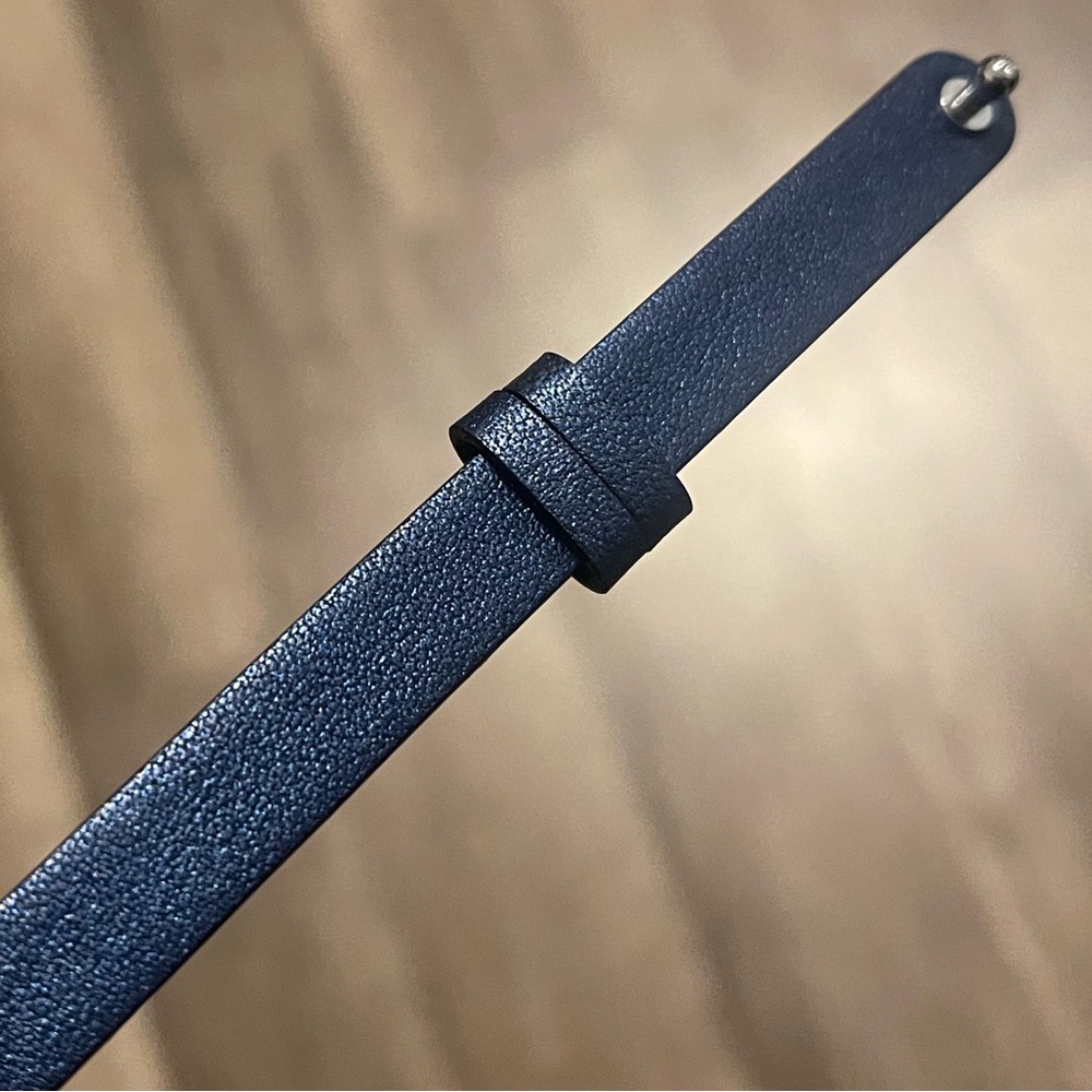 Metallic Blue Leather Band reversible with embossed Stars